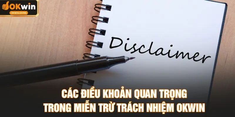 Các điều khoản quan trọng trong miễn trừ trách nhiệm OKWIN
